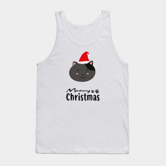 Meowy Christmas Kawaii Cat. Tank Top by Marzuqi che rose